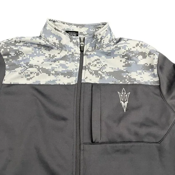 Colosseum Charcoal ASU Sun Devils OHT Full Zip Jacket, Size M - Picture 2 of 7